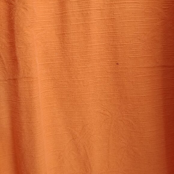 Van Heusen Mens 100% silk orange short sleeve button down shirt Medium - Picture 3 of 15